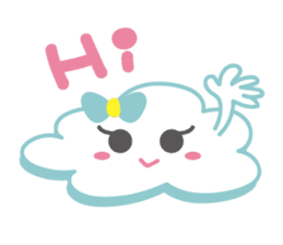 Cloud with expressions sticker #4309264