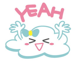 Cloud with expressions sticker #4309265