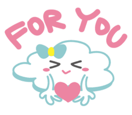 Cloud with expressions sticker #4309266