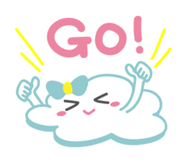 Cloud with expressions sticker #4309268