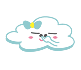 Cloud with expressions sticker #4309269