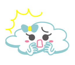 Cloud with expressions sticker #4309270