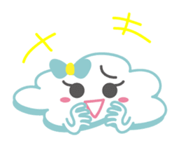 Cloud with expressions sticker #4309271