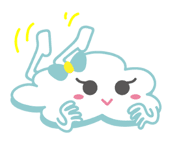 Cloud with expressions sticker #4309274