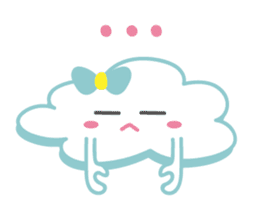 Cloud with expressions sticker #4309277