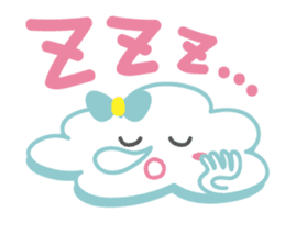 Cloud with expressions sticker #4309278