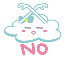Cloud with expressions sticker #4309279