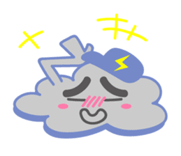 Cloud with expressions sticker #4309289