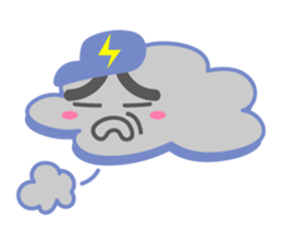 Cloud with expressions sticker #4309291