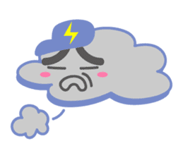 Cloud with expressions sticker #4309291