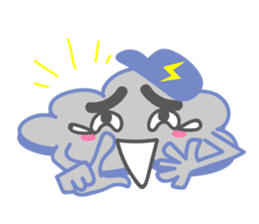 Cloud with expressions sticker #4309298
