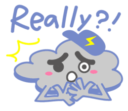 Cloud with expressions sticker #4309299