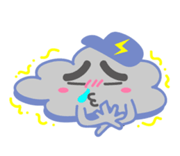 Cloud with expressions sticker #4309300