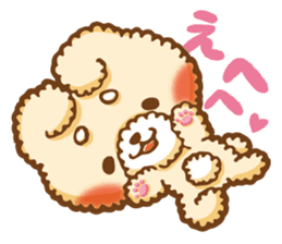 Short eyebrows poodle "pu-maro" sticker #4309344