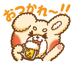Short eyebrows poodle "pu-maro" sticker #4309345