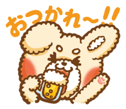 Short eyebrows poodle "pu-maro" sticker #4309345