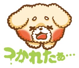 Short eyebrows poodle "pu-maro" sticker #4309353