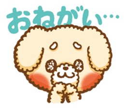 Short eyebrows poodle "pu-maro" sticker #4309354