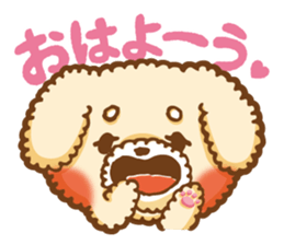Short eyebrows poodle "pu-maro" sticker #4309355