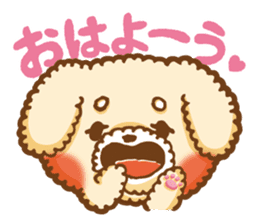Short eyebrows poodle "pu-maro" sticker #4309355