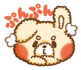 Short eyebrows poodle "pu-maro" sticker #4309359
