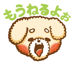 Short eyebrows poodle "pu-maro" sticker #4309361