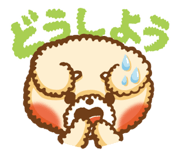 Short eyebrows poodle "pu-maro" sticker #4309375