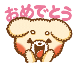 Short eyebrows poodle "pu-maro" sticker #4309383
