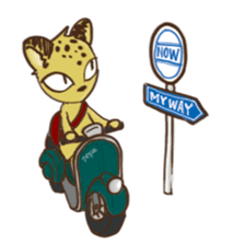 Curious leopard sticker #4309751