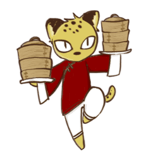 Curious leopard sticker #4309761