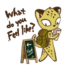 Curious leopard sticker #4309765