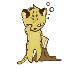 Curious leopard sticker #4309769