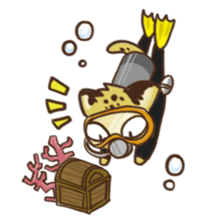 Curious leopard sticker #4309775