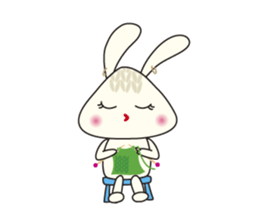 Knitting Rabbit sticker #4310024