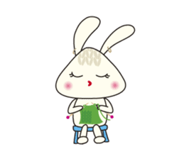 Knitting Rabbit sticker #4310024