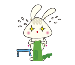 Knitting Rabbit sticker #4310025
