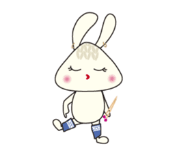Knitting Rabbit sticker #4310040