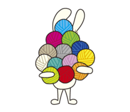 Knitting Rabbit sticker #4310048