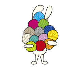 Knitting Rabbit sticker #4310048