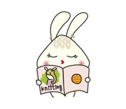 Knitting Rabbit sticker #4310050