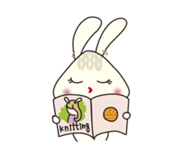 Knitting Rabbit sticker #4310050