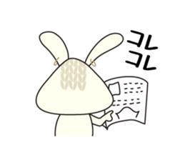 Knitting Rabbit sticker #4310051