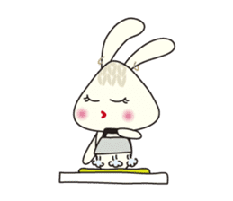 Knitting Rabbit sticker #4310054
