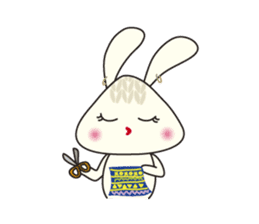Knitting Rabbit sticker #4310055