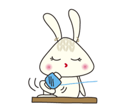 Knitting Rabbit sticker #4310057