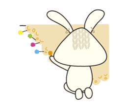 Knitting Rabbit sticker #4310058