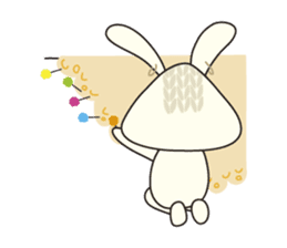 Knitting Rabbit sticker #4310058