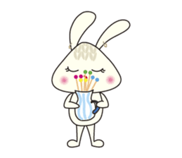 Knitting Rabbit sticker #4310061