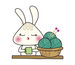 Knitting Rabbit sticker #4310062