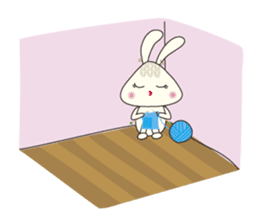 Knitting Rabbit sticker #4310063